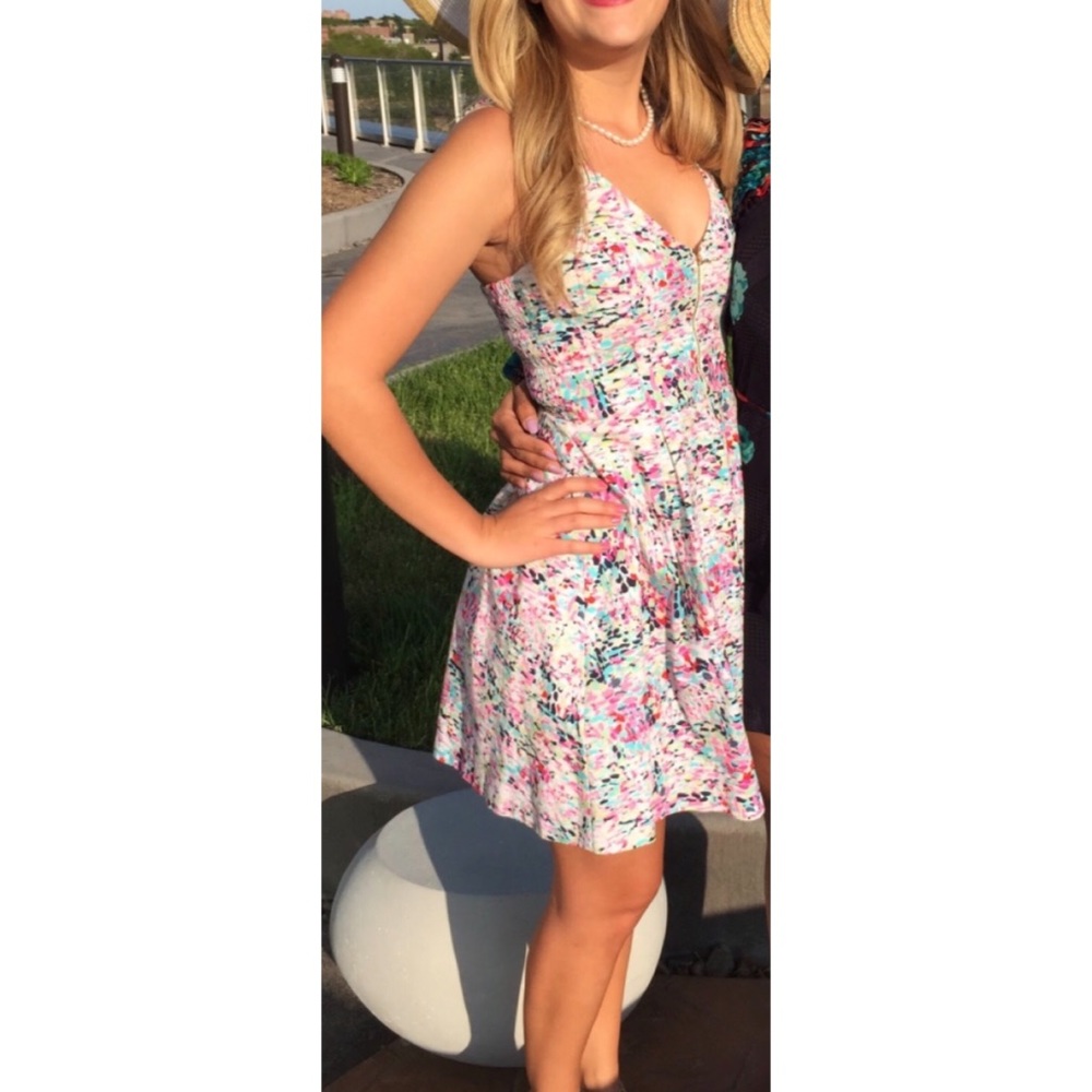 Guess Multi Color Rainbow A Line Dress wedding